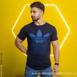 تیشرت آدیداس سرمه ای مردانه مدلAtron
