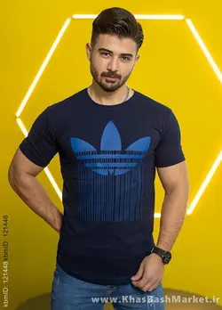 تیشرت آدیداس سرمه ای مردانه مدلAtron