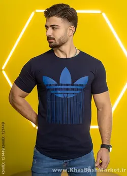 تیشرت آدیداس سرمه ای مردانه مدلAtron