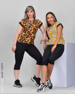 شومیز شلوارک طرح برگ کد 5324