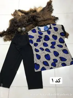 شومیز شلوارک طرح برگ کد 5324