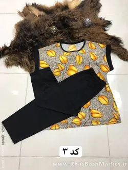 شومیز شلوارک طرح برگ کد 5324