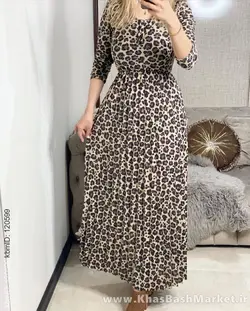 پیراهن ساحلی زنانه لمه پلنگی کد 5321