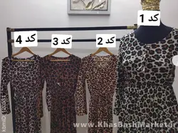 پیراهن ساحلی زنانه لمه پلنگی کد 5321