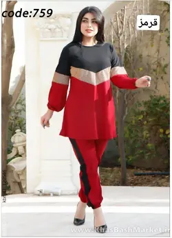 تونیک شلوار پرچمی کد 5320