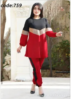 تونیک شلوار پرچمی کد 5320