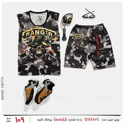 ست رکابی و شلوارک مردانه Philipp Plein مدل 25254