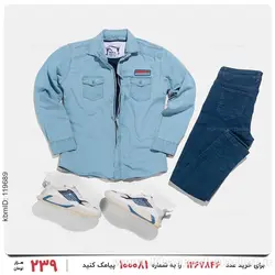 پیراهن لی زیپ دار مردانه Nika مدل 25618