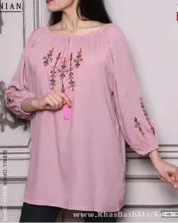 شومیز گلدوزی سه گل کد 50168