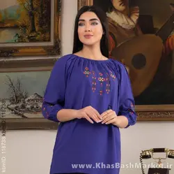 شومیز گلدوزی سه گل کد 50168