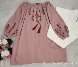 شومیز گلدوزی سه گل کد 50168