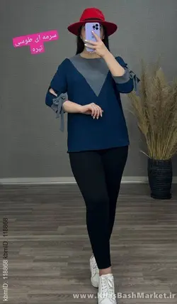 شومیز ترکیبی هفتی کد 48844