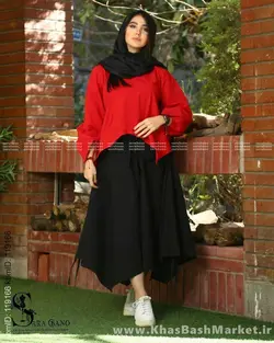 ست دوتیکه شومیز ودامن شلواری آنا کد 1363