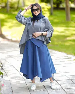 ست دوتیکه شومیز ودامن شلواری آنا کد 1363