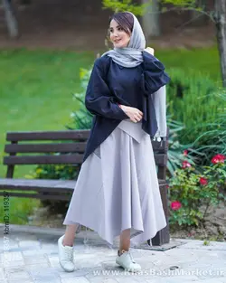 ست دوتیکه شومیز ودامن شلواری آنا کد 1363