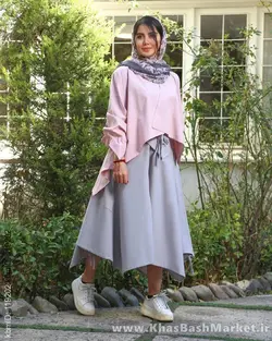 ست دوتیکه شومیز ودامن شلواری آنا کد 1363