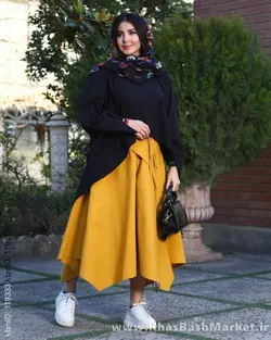 ست دوتیکه شومیز ودامن شلواری آنا کد 1363