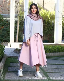 ست دوتیکه شومیز ودامن شلواری آنا کد 1363