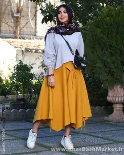 ست دوتیکه شومیز ودامن شلواری آنا کد 1363