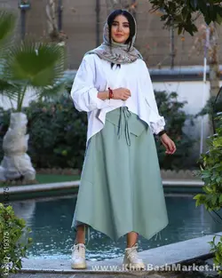 ست دوتیکه شومیز ودامن شلواری آنا کد 1363