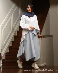 ست دوتیکه شومیز ودامن شلواری آنا کد 1363