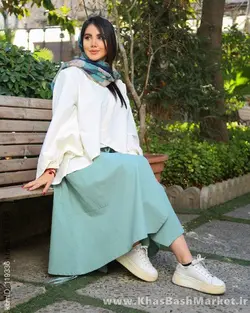 ست دوتیکه شومیز ودامن شلواری آنا کد 1363