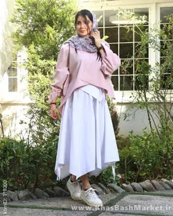 ست دوتیکه شومیز ودامن شلواری آنا کد 1363