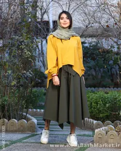 ست دوتیکه شومیز ودامن شلواری آنا کد 1363