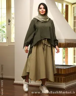 ست دوتیکه شومیز ودامن شلواری آنا کد 1363