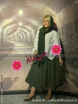 ست دوتیکه شومیز ودامن شلواری آنا کد 1363