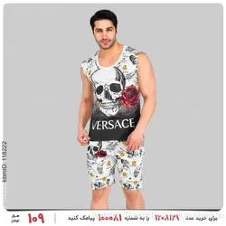 ست رکابی و شلوارک مردانه Versace مدل 25255
