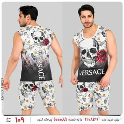 ست رکابی و شلوارک مردانه Versace مدل 25255