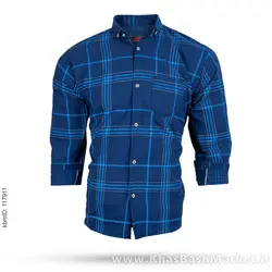 پیراهن مردانه آبی سرمه ای مدل Nozar