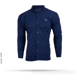 پیراهن مردانه سرمه ای مدل VQ