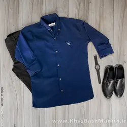 پیراهن مردانه سرمه ای مدل VQ