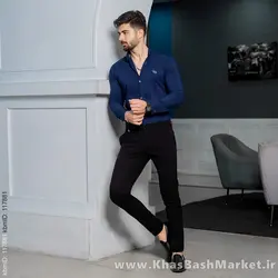 پیراهن مردانه سرمه ای مدل VQ