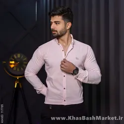 پیراهن مردانه صورتی مدل VQ