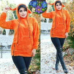 هودی زنانه دو زیپ پایین خرگوشی کد 3643