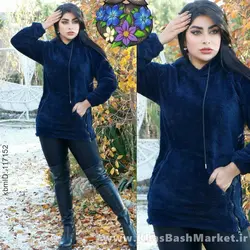 هودی زنانه دو زیپ پایین خرگوشی کد 3643