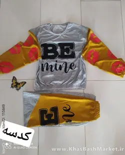 بلوز و‌ شلوار طرح لب کد 77694