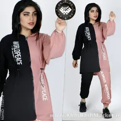 هودی شلوار world دو رنگ کد 6399