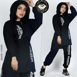 هودی شلوار world دو رنگ کد 6399