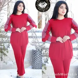 شومیز شلوار پولکی 31907 کد 8282