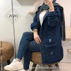 کت جین کلاهدار کد 9615