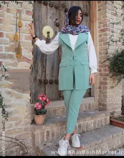 2 تکه مانتو سارافنی و شومیز مدل زیبا کد 5975