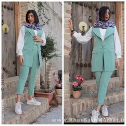 2 تکه مانتو سارافنی و شومیز مدل زیبا کد 5975