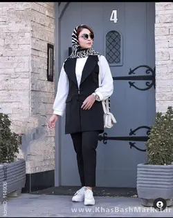 2 تکه مانتو سارافنی و شومیز مدل زیبا کد 5975