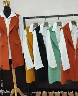 2 تکه مانتو سارافنی و شومیز مدل زیبا کد 5975