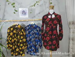 شومیز گلدار کرواتی کد 16503