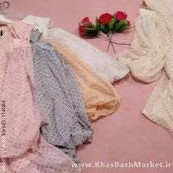 شومیز مجلسی آستین پف کد 43634